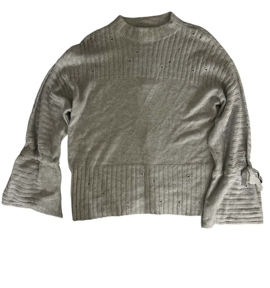 Women's DH New York drop needle tie sleeve sweater size small NWT